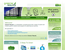 Tablet Screenshot of greenerresults.com